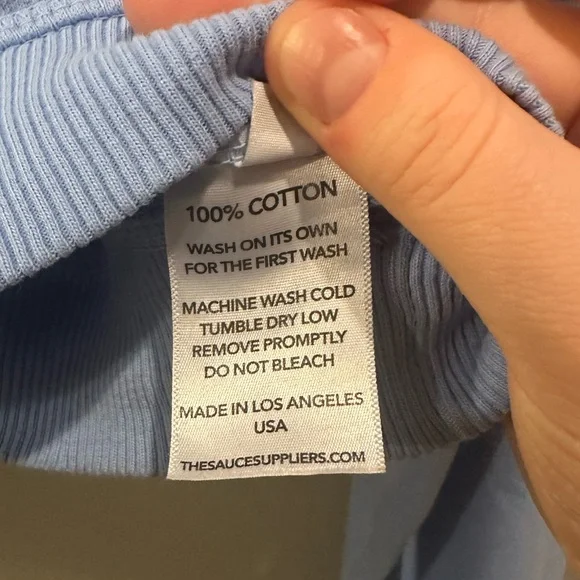 Barstool Sports Call Her Daddy Unwell Cropped Hoodie Size S Light Blue - Picture 7 of 8